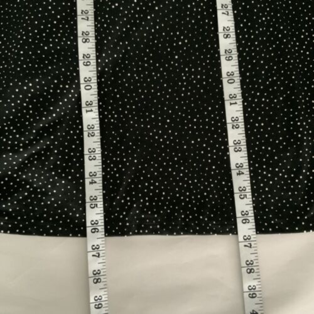 J. Jill Wearever Collection Polka-dot Faux Wrap Dress Black Cream XS - Picture 9 of 13